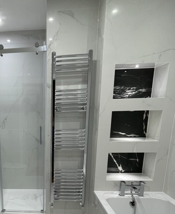 Bathroom renovation Kensington premium storage solutions