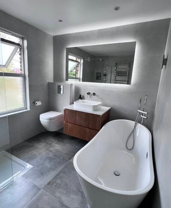 Classic bathroom renovation Kensington with timeless fixtures