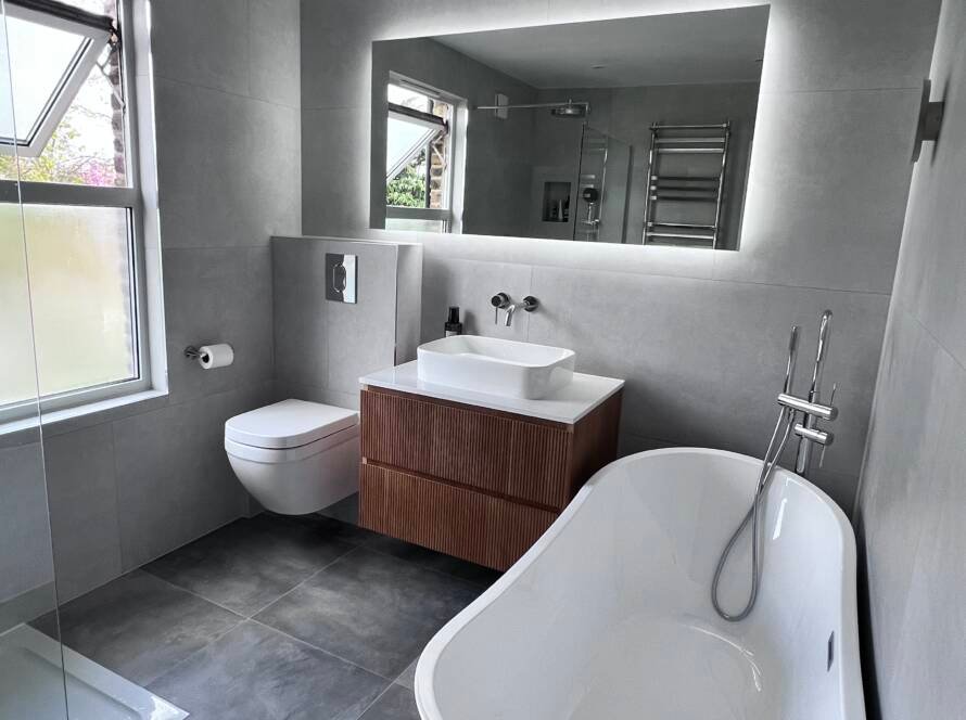 Classic bathroom renovation Kensington with timeless fixtures