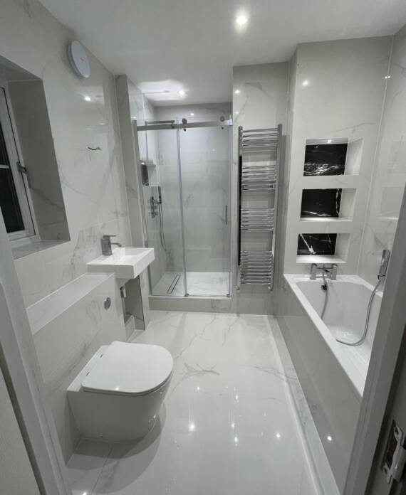 Bathroom renovation Kensington minimalist luxury style