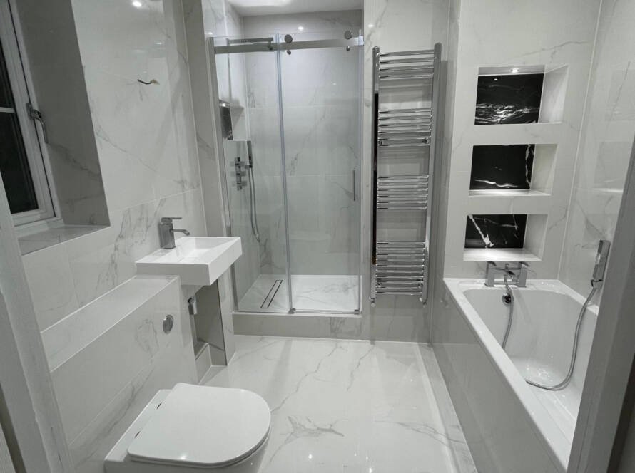 Bathroom renovation Kensington minimalist luxury style