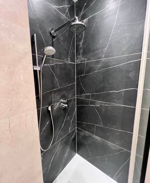 Bathroom renovation Kensington bespoke luxury black shower